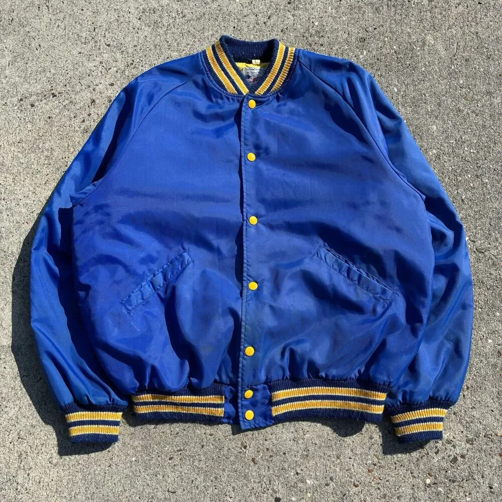 Vintage 1960s Butwin Faribault Boksprings Rugby Club Bomber Varsity Jacket Large